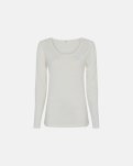 Langærmet t-shirt | Økologisk uld | Ivory -JBS of Denmark Women