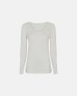 Langærmet t-shirt | Økologisk uld | Ivory - JBS of Denmark Women