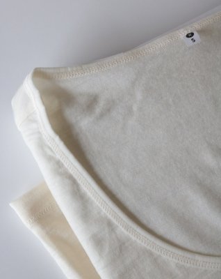 Langærmet t-shirt, Økologisk uld, Ivory