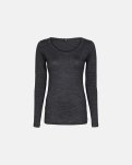 Langærmet t-shirt | Økologisk uld | Mørk grå -JBS of Denmark Women