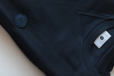 Sweatshirt med logo | Bambusviskose | Navy