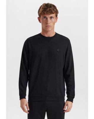 Sweatshirt med logo | Bambusviskose | Sort -JBS of Denmark Men