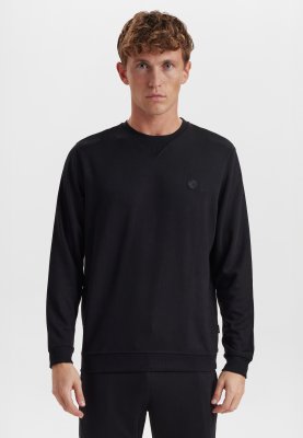 Sweatshirt med logo | Bambusviskose | Sort