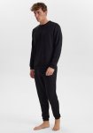 Sweatshirt med logo | Bambusviskose | Sort -JBS of Denmark Men