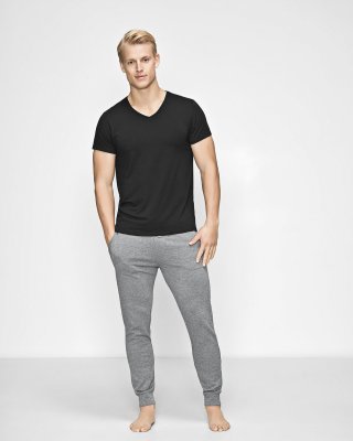 T-shirt v-neck | Bambusviskose | Sort