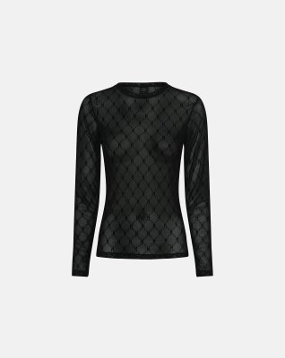 Bluse "mesh" | Polyamid | Sort -Hype the Detail