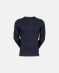 Langærmet t-shirt "grandad" | 100% økologisk bomuld | Navy - JBS