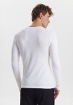 Langærmet t-shirt "grandad" | 100% økologisk bomuld  | Hvid -JBS