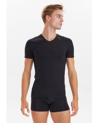 T-shirt "v-neck" 2-pak | Bambusviskose | Sort -JBS