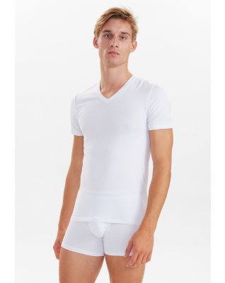 T-shirt "v-neck" 2-pak | Bambusviskose | Hvid -JBS