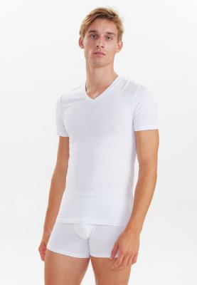T-shirt "v-neck" 2-pak | Bambusviskose | Hvid
