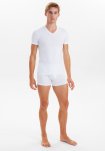 T-shirt "v-neck" 2-pak | Bambusviskose | Hvid -JBS