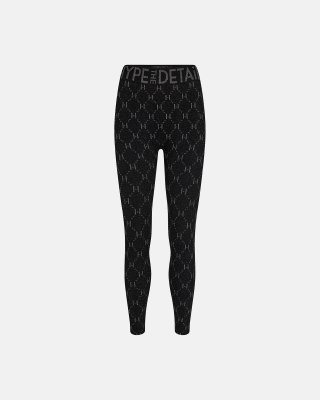 Leggings "logo" | Polyamid | Grå