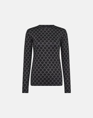Bluse "logo" | Polyester | Sort -Hype the Detail