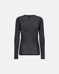 Bluse "mesh" | Polyamid | Navy -Hype the Detail