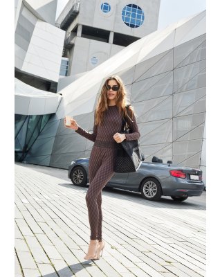 Leggings "logo" | Polyester | Brun -Hype the Detail