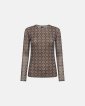 Bluse "mesh" | Polyester | Brun - Hype the Detail