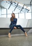 Leggings "logo" | Polyester | Navy -Hype the Detail