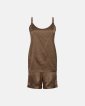 Pyjamas m. shorts "satin" | Polyester | Brun - Hype the Detail