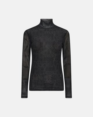 Bluse "mesh" | Polyester | Sort