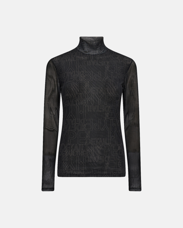 Bluse "mesh" | Polyester | Sort
