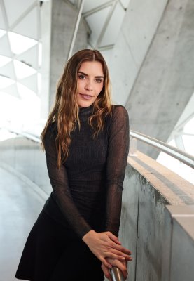 Bluse "mesh" | Polyester | Sort