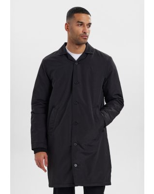 Trenchcoat | 100% polyester | Sort -Resteröds