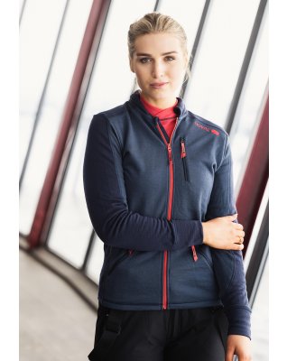 Jakke "zip" | 100% uld | Navy -Dovre Women