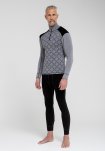 Pullover "half zip" | 100% uld | Grå -Dovre