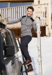 Pullover "half zip" | 100% uld | Grå -Dovre