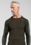Langærmet t-shirt |100% uld | Grøn -Dovre