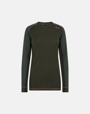 Langærmet undertrøje | 100% uld | Grøn -Dovre Women