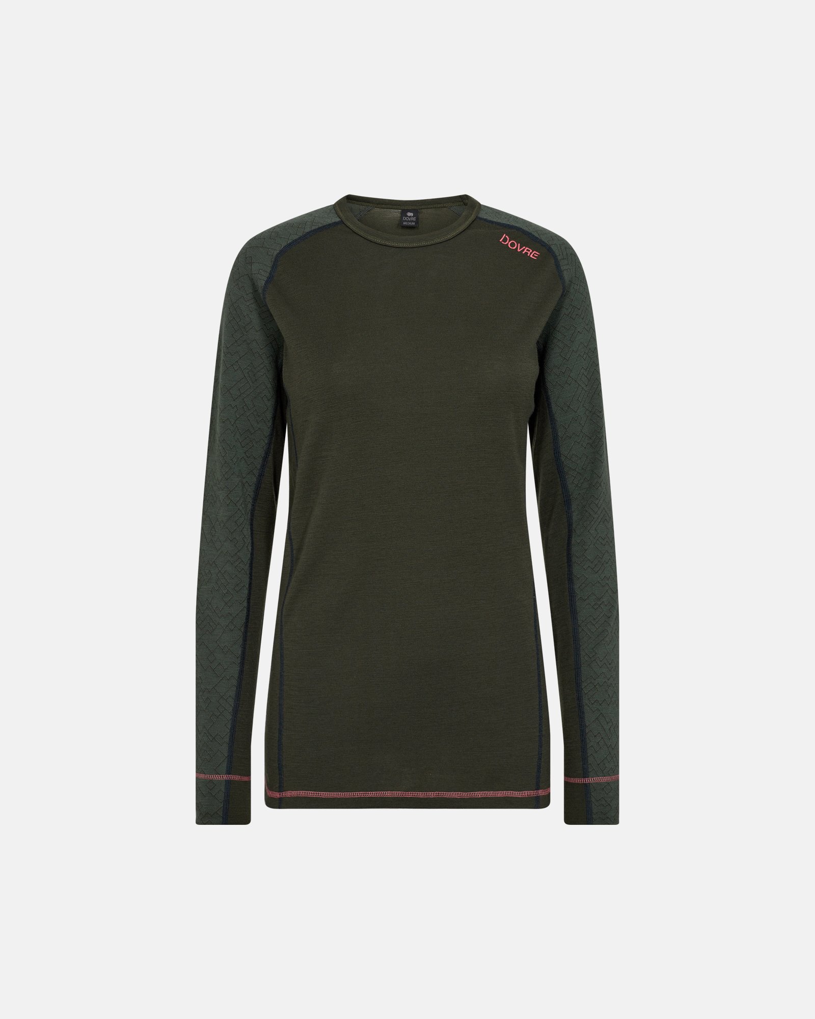 Langærmet undertrøje | 100% uld | Grøn -Dovre Women