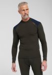 Langærmet t-shirt | 100% uld | Grøn -Dovre