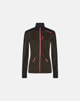 Jakke "zip" | 100% uld | Grøn -Dovre Women