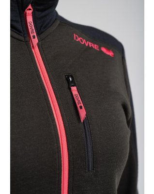 Jakke "zip" | 100% uld | Grøn -Dovre Women