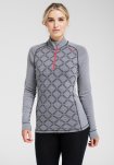 Pullover "half zip" | 100% uld | Grå -Dovre Women
