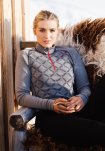 Pullover "half zip" | 100% uld | Grå -Dovre Women