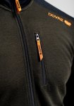 Trøje "full zip" | 100% uld | Grøn -Dovre