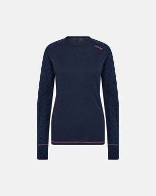 Langærmet undertrøje | 100% uld | Navy -Dovre Women