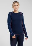 Langærmet undertrøje | 100% uld | Navy -Dovre Women