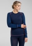 Langærmet undertrøje | 100% uld | Navy -Dovre Women