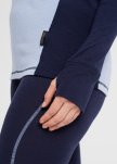 Langærmet t-shirt | 100% merino uld | Blå/navy -Dovre Women