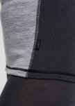 Langærmet t-shirt "half zip" | 100% merino uld | Grå -Dovre Women