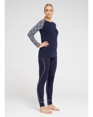 Lange underbukser | 100% merino uld | Navy -Dovre Women