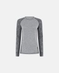 Langærmet t-shirt | 100% merino uld | Grå -Dovre Women