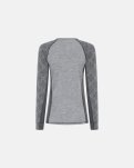 Langærmet t-shirt | 100% merino uld | Grå -Dovre Women