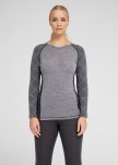 Langærmet t-shirt | 100% merino uld | Grå -Dovre Women