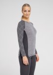 Langærmet t-shirt | 100% merino uld | Grå -Dovre Women