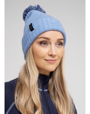 Hue | 100% merino uld | Blå -Dovre Women